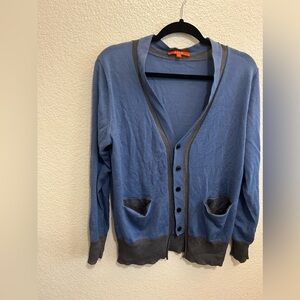 Blue Elle Homme Button Up Sweater
